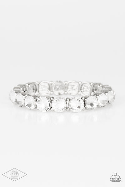 Sugar-Coated Sparkle - White Bracelet Paparazzi