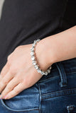 Sugar-Coated Sparkle - White Bracelet Paparazzi