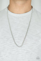 First Rule Of Fight Club - Silver Urban Necklace Paparazzi
