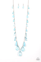 GLOW And Steady Wins The Race - Blue Necklace Paparazzi