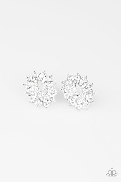 Brighten The Moment - White Post Earrings Paparazzi