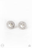 Broadway Breakout - White Clip-On Earring Paparazzi