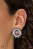 Spun Out On Shimmer - Blue Clip On Earrings Paparazzi