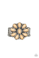 Stone Gardenia - Brown Ring Paparazzi