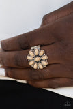 Stone Gardenia - Brown Ring Paparazzi