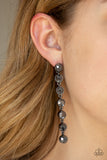 Dazzling Debonair - Black Post Earrings Paparazzi