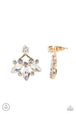Crystal Constellations - Gold Double-sided Post Earrings Paparazzi