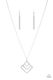 Square It Up - Silver Necklace Paparazzi