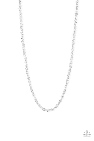 Lightweight Division - Silver Necklace Paparazzi