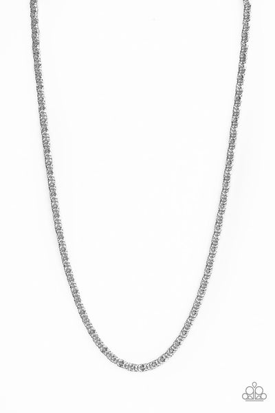 Go Down Fighting - Silver Urban Necklace Paparazzi