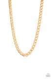 Omega - Gold Urban Necklace Paparazzi