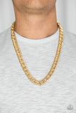 Omega - Gold Urban Necklace Paparazzi