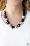 Floral Fusion - Black Necklace Paparazzi