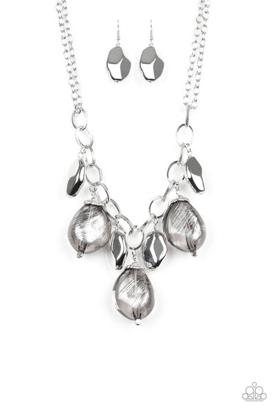 Looking Glass Glamorous - Silver Necklace Paparazzi