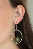 Solitaire REFINEMENT - Green Earrings Paparazzi