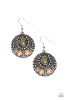 Sandstone Paradise - Green Earrings Paparazzi