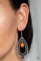 Drops of Color - Orange Earrings Paparazzi