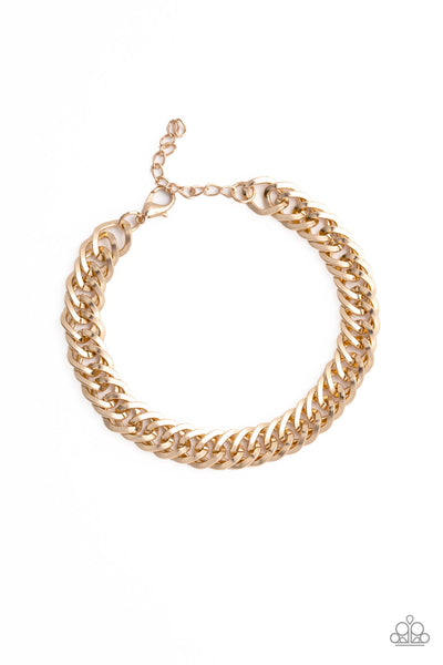 On The Ropes - Gold Bracelet Paparazzi