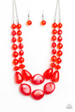 Beach Glam - Red Necklace Paparazzi