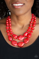 Beach Glam - Red Necklace Paparazzi