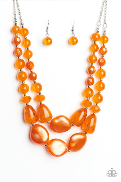 Beach Glam - Orange Necklace Paparazzi