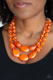 Beach Glam - Orange Necklace Paparazzi