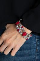 Fabulously Flourishing - Red Bracelet Paparazzi