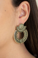 Texture Takeover - Brass Earrings Paparazzi