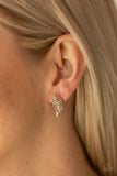 Feathered Fortune - Gold Post Earring Paparazzi