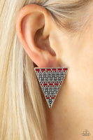 Terra Tricolor - Red Post Earrings Paparazzi
