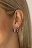 Floral Flamboyance - Red Post Earring Paparazzi