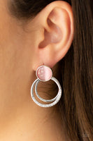 Glow Roll - Pink Earrings Paparazzi