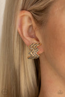 Fast as Lightning - Gold Clip-On Earring Paparazzi