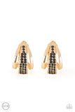 Bank Night - Gold Clip-On Earring Paparazzi