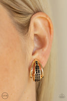 Bank Night - Gold Clip-On Earring Paparazzi