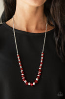 Stratosphere Sparkle - Red Necklace Paparazzi