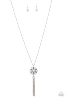 Fine Florals - Silver Necklace Paparazzi