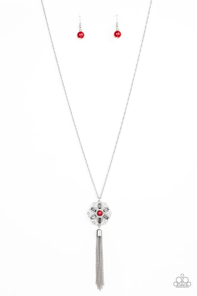 Fine Florals - Red Necklace Paparazzi