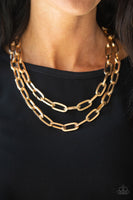 Make A CHAINge - Gold Necklace Paparazzi