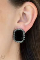 Glitter Enthusiast - Black Clip-on Earrings Paparazzi