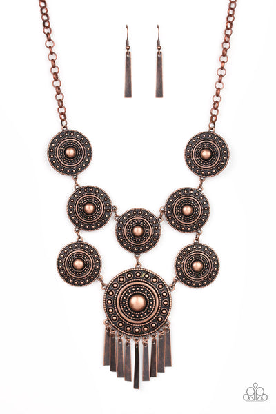 Modern Medalist - Copper Necklace Paparazzi