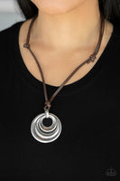 Desert Spiral - Silver Urban Necklace Paparazzi