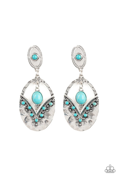 Terra Tribute - Blue Post Earring Paparazzi