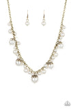 Uptown Pearls - Brass Necklace Paparazzi