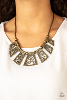 Vintage Vineyard - Brass Necklace Paparazzi