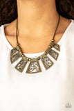 Vintage Vineyard - Brass Necklace Paparazzi