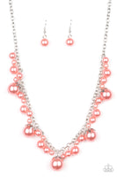 Uptown Pearls - Orange Necklace Paparazzi