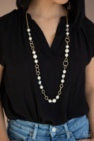Prized Pearls - Gold Necklace Paparazzi