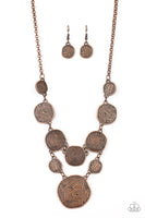 Metallic Patchwork - Copper Necklace Paparazzi