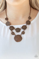 Metallic Patchwork - Copper Necklace Paparazzi